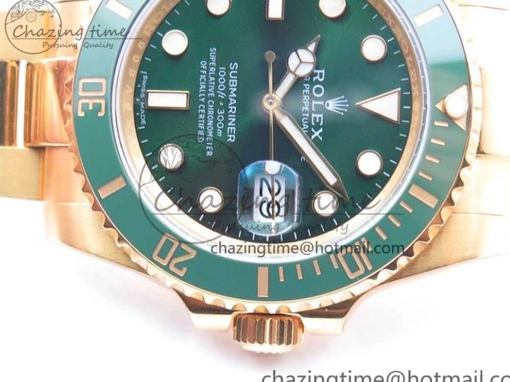 Wrapped YG 116610 Wrapped A2836 Edition ROF Submariner LV YG Green Bracelet on Best Dial 0422